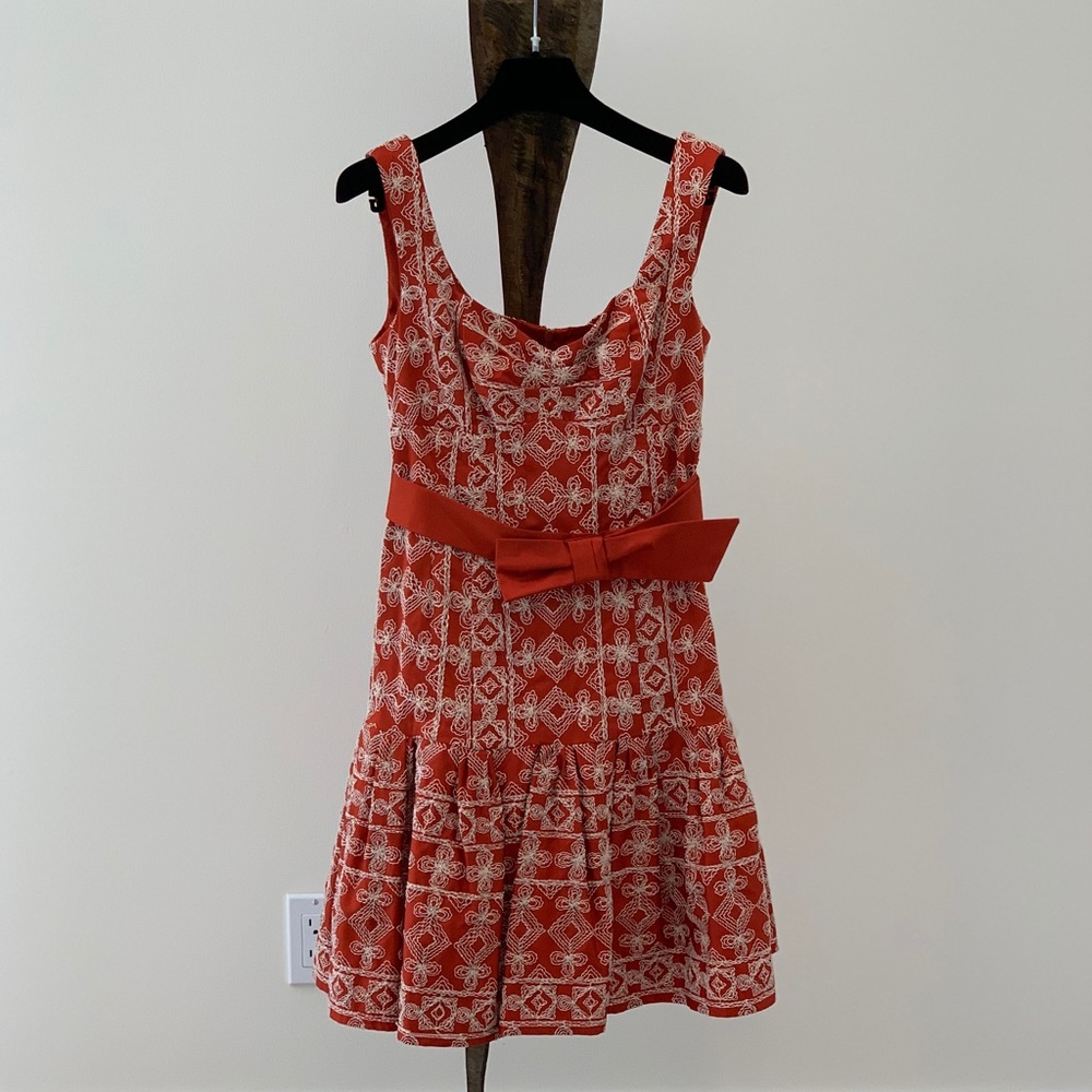 Nanette Lapore Brick Embroidered Tiki Frock
